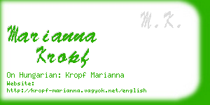 marianna kropf business card